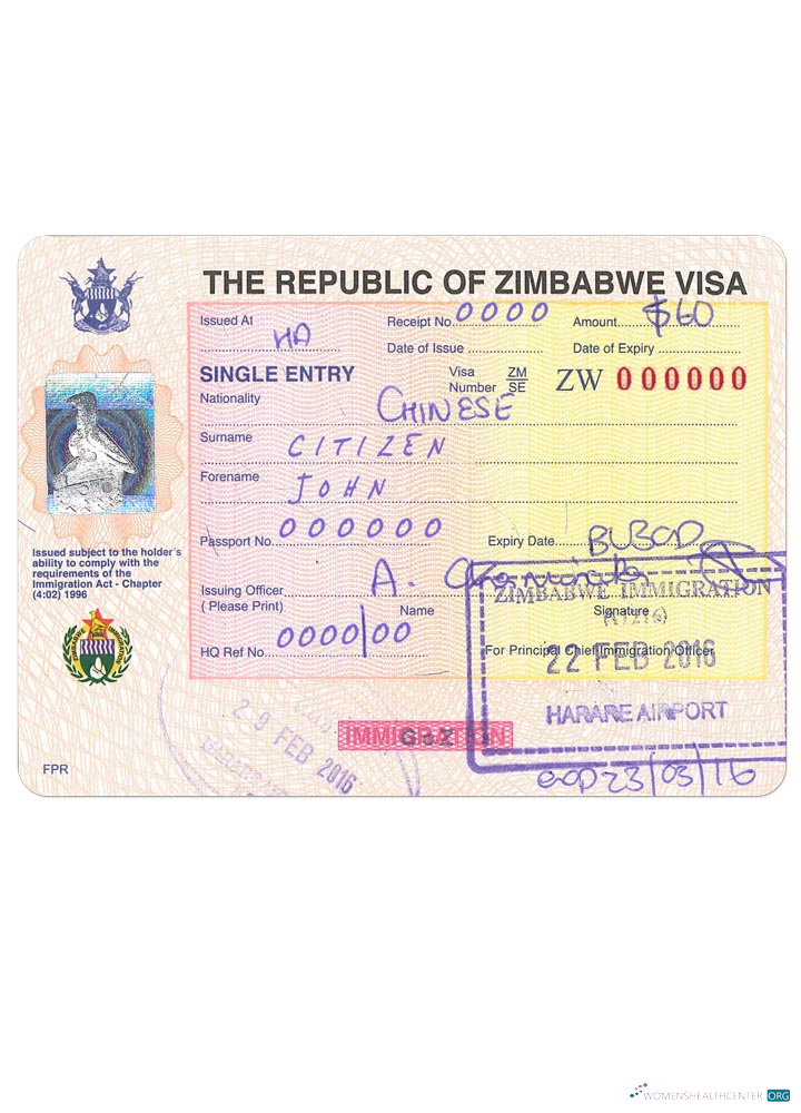 Download ZAMBIA ZIMBABWE travel visa Photoshop template